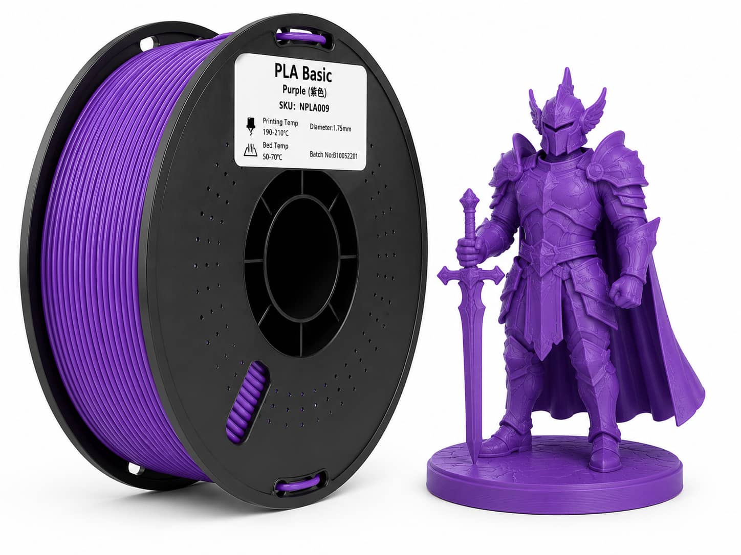 فلمنت pla بنفسجي 1.75mm وزن 1 كجم فلمنت pla بنفسجي 1.75mm وزن 1 كجم