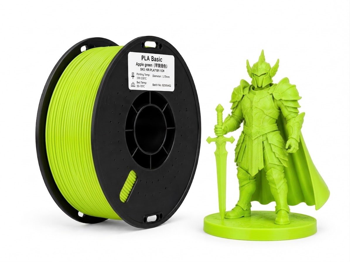 فلمنت pla اخضر تفاحي 1.75mm وزن 1 كجم فلمنت pla اخضر تفاحي 1.75mm وزن 1 كجم