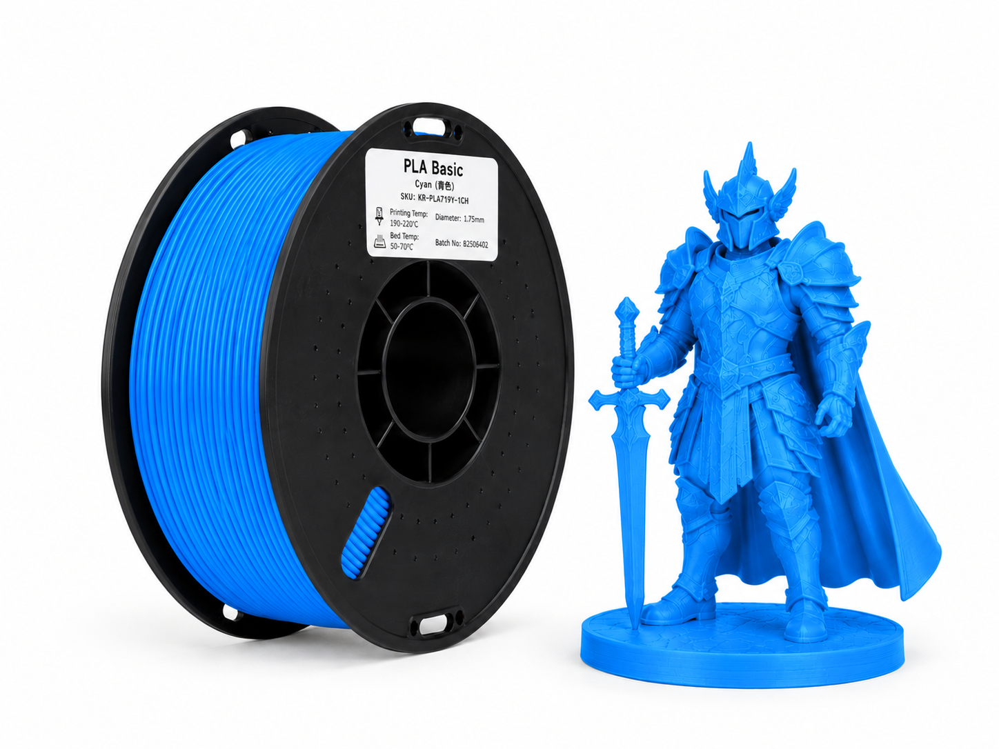 فلمنت pla سماوي 1.75mm وزن 1 كجم فلمنت pla سماوي 1.75mm وزن 1 كجم